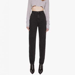 Mother Denim Snacks! High Waisted Twizzy Skimp Black Size 30